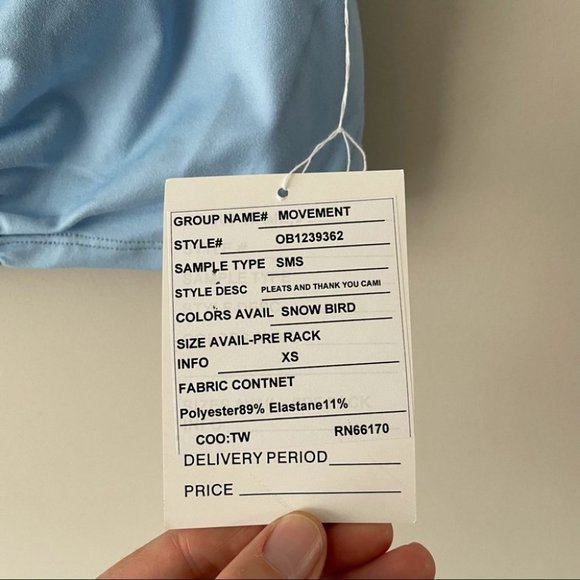 ANTHRO Free People Blue Movement Cami XS - Picture 6 of 7